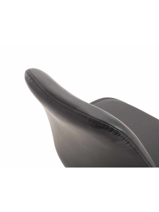 Sæt med 4 spisestuestole Maverick C imiteret læder, sort