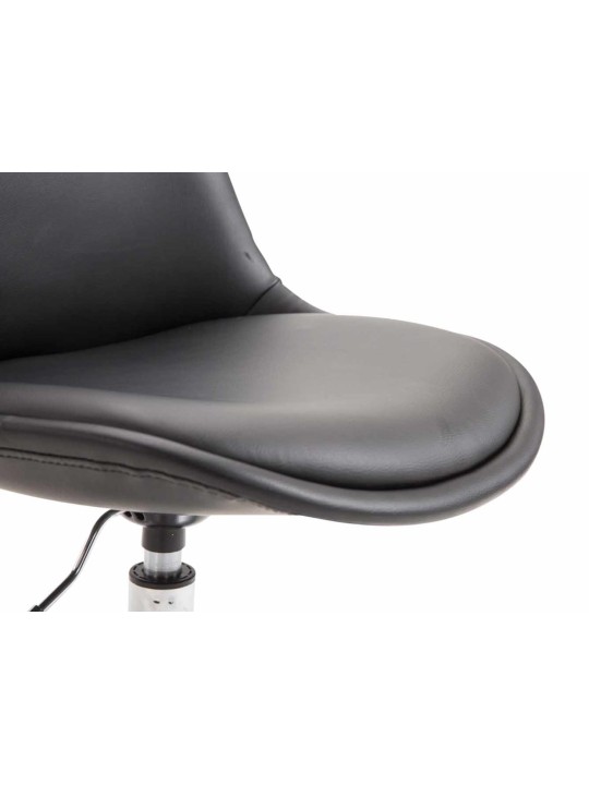 Sæt med 4 spisestuestole Maverick C imiteret læder, sort