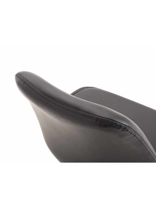 Sæt med 4 spisestuestole Maverick B imiteret læder, sort