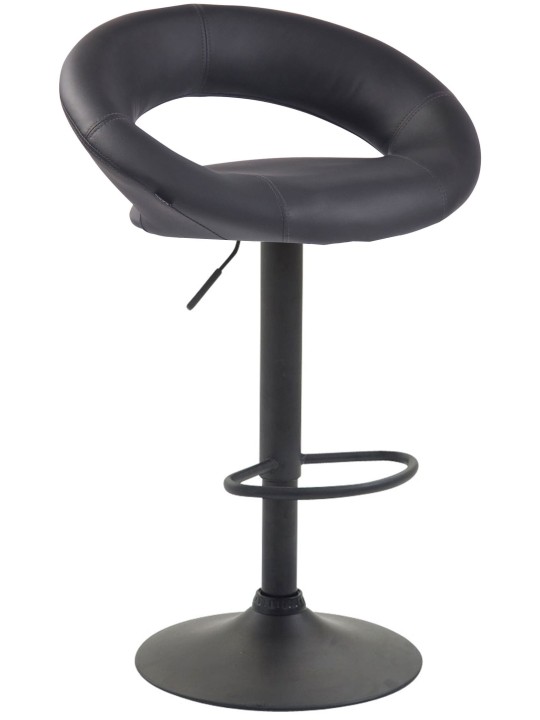 Sæt med 2 barstole Olinda imiteret læder, grå