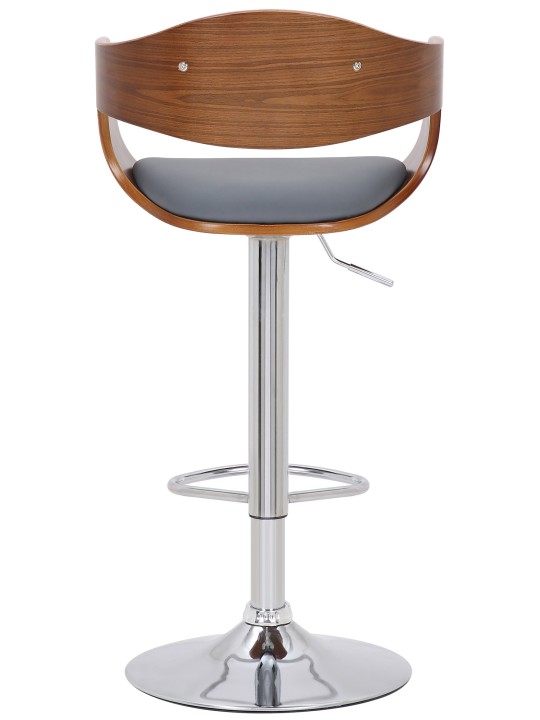 Sæt med 2 barstole Kingston C imiteret læder, valnød/grå