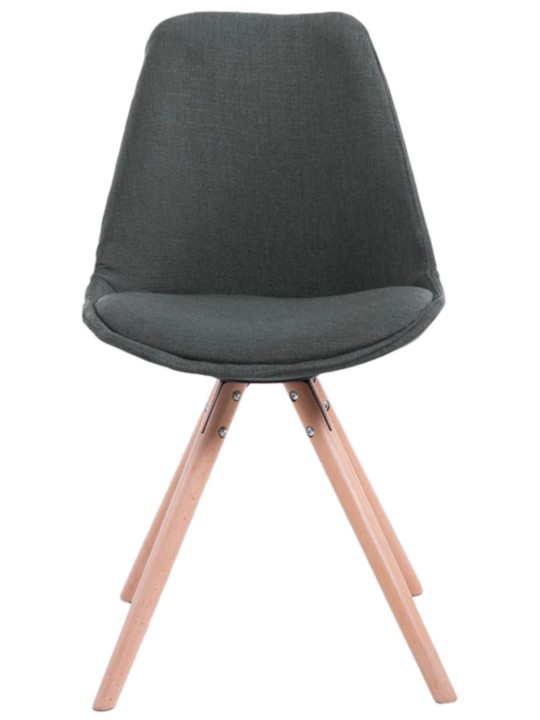 Sæt med 4 stole Toulouse Stof Natura Rund, mørkegrå Sæt med 4 stole Toulouse Stof Natura Rund, mørkegrå