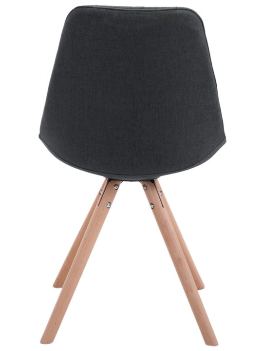 Sæt med 4 stole Toulouse Stof Natura Rund, mørkegrå Sæt med 4 stole Toulouse Stof Natura Rund, mørkegrå