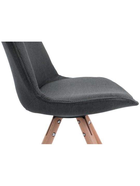 Sæt med 4 stole Toulouse Stof Natura Rund, mørkegrå Sæt med 4 stole Toulouse Stof Natura Rund, mørkegrå