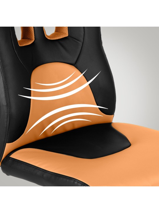 Børnekontorstol Sjov, sort/orange Børnekontorstol Sjov, sort/orange