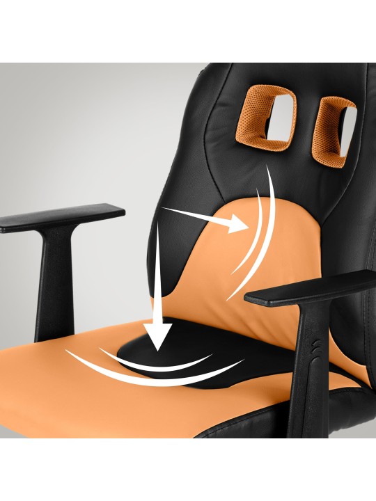 Børnekontorstol Sjov, sort/orange Børnekontorstol Sjov, sort/orange