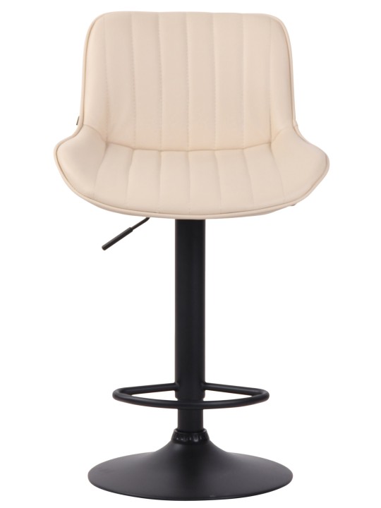 Sæt med 2 barstole Lentini imiteret læder, creme