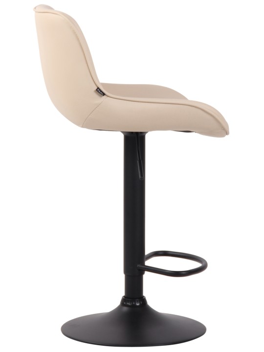 Sæt med 2 barstole Lentini imiteret læder, creme