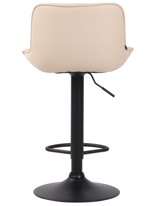 Sæt med 2 barstole Lentini imiteret læder, creme