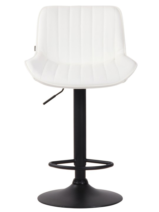 Sæt med 2 barstole Lentini imiteret læder, hvid