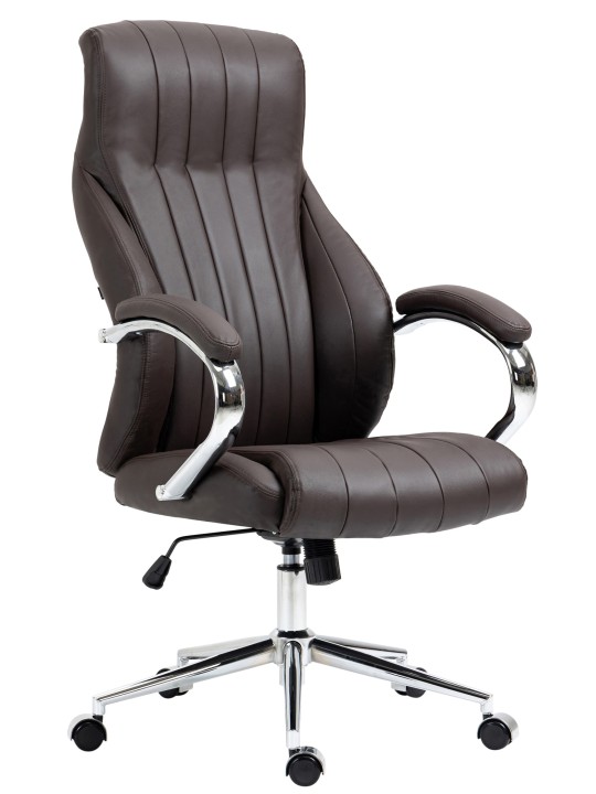 Kontorstol Wigan ægte læder, brun Kontorstol Wigan ægte læder, brun