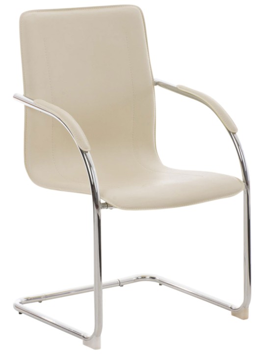 Sæt med 3 stole Melina, creme