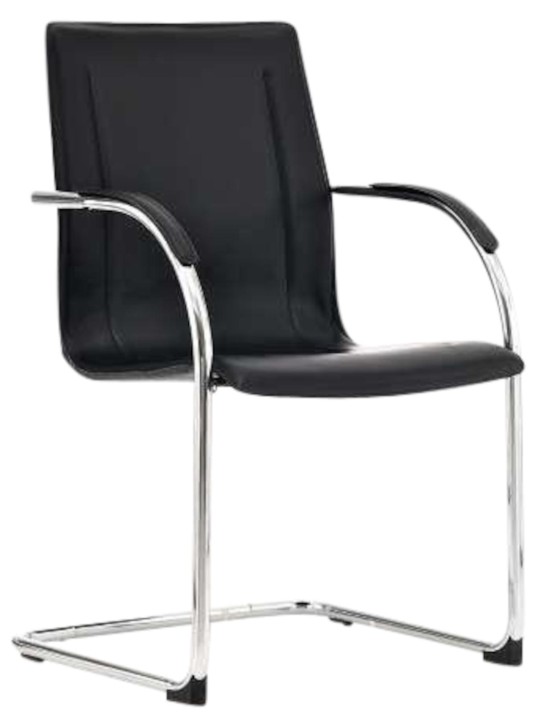 Sæt med 3 stole Melina, sort