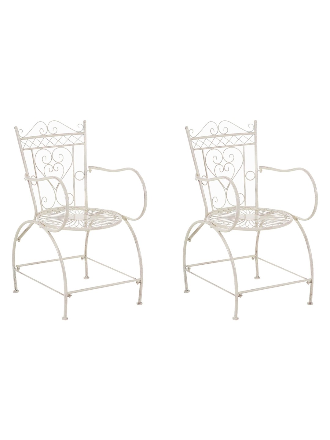 Sæt med 2 stole Sheela, antik creme