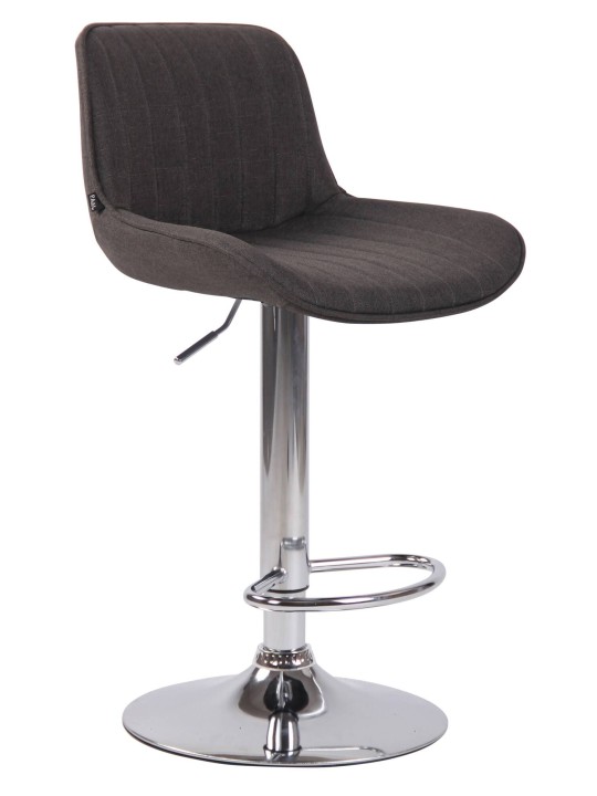 Sæt med 2 barstole Lentini stof krom, mørkegrå Sæt med 2 barstole Lentini stof krom, mørkegrå