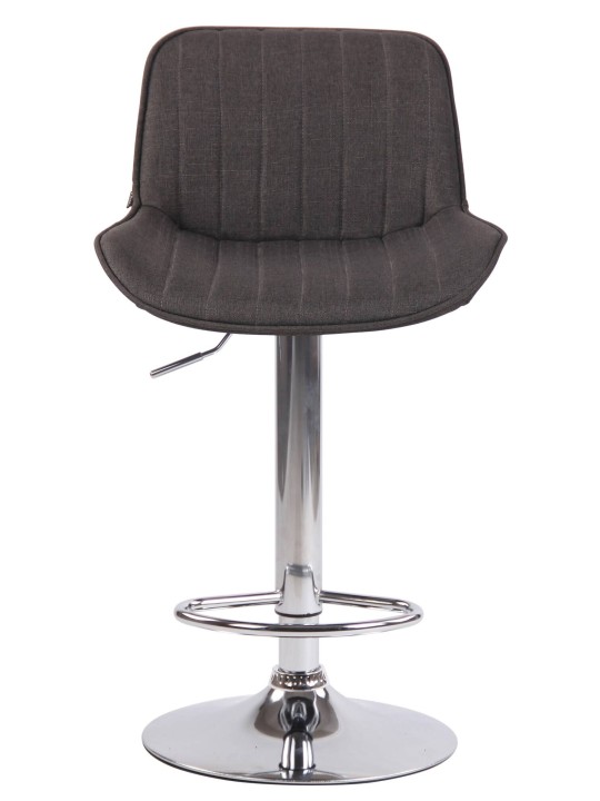 Sæt med 2 barstole Lentini stof krom, mørkegrå Sæt med 2 barstole Lentini stof krom, mørkegrå