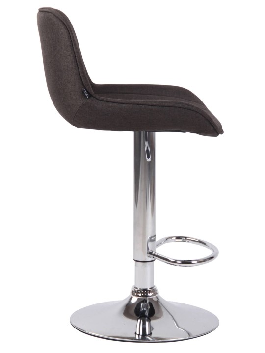 Sæt med 2 barstole Lentini stof krom, mørkegrå Sæt med 2 barstole Lentini stof krom, mørkegrå