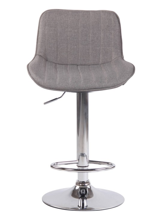 Sæt med 2 barstole Lentini stof krom, grå