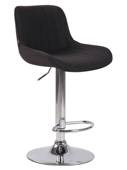 Sæt med 2 barstole Lentini stof krom, sort