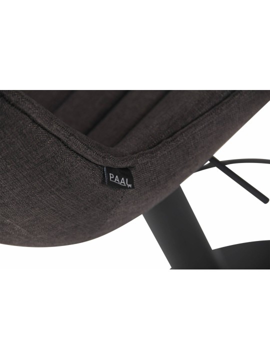 Sæt med 2 barstole Lentini stof, mørkegrå