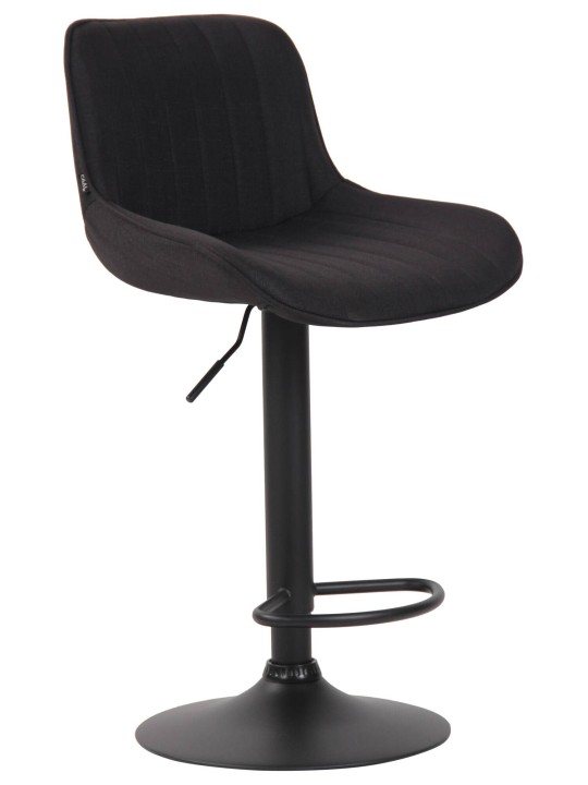 Sæt med 2 barstole Lentini stof, sort