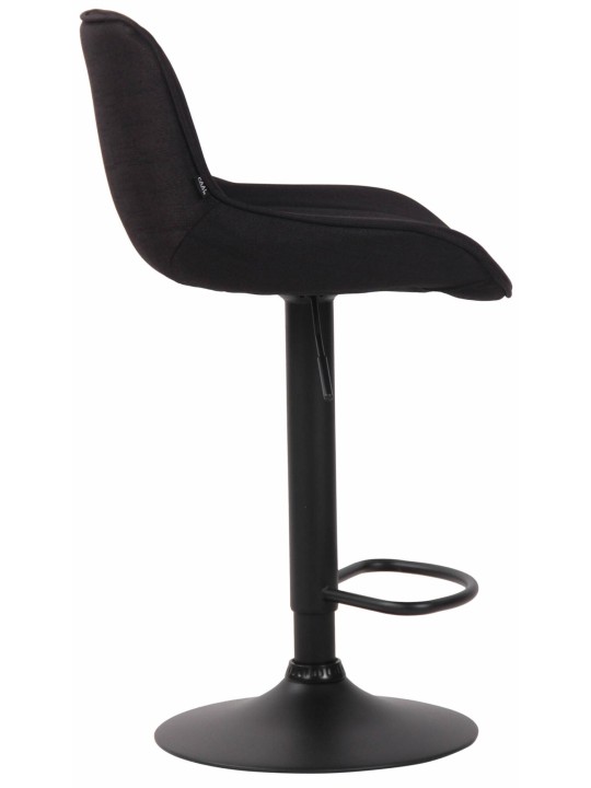 Sæt med 2 barstole Lentini stof, sort