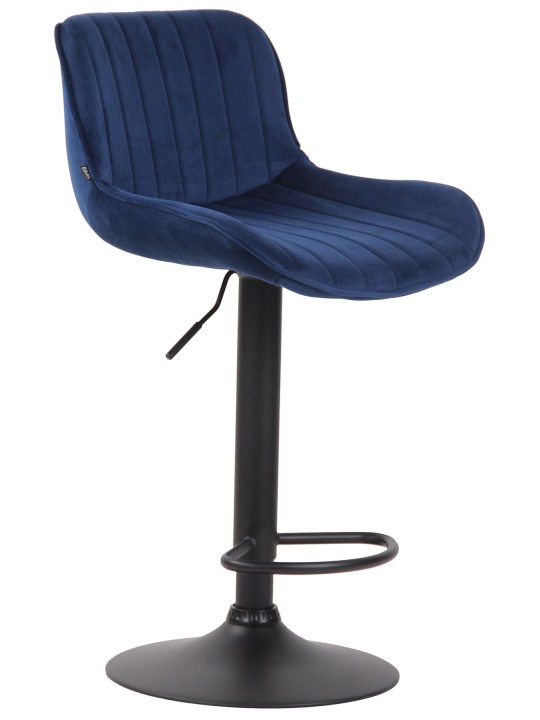Sæt med 2 barstole Lentini fløjl, blå