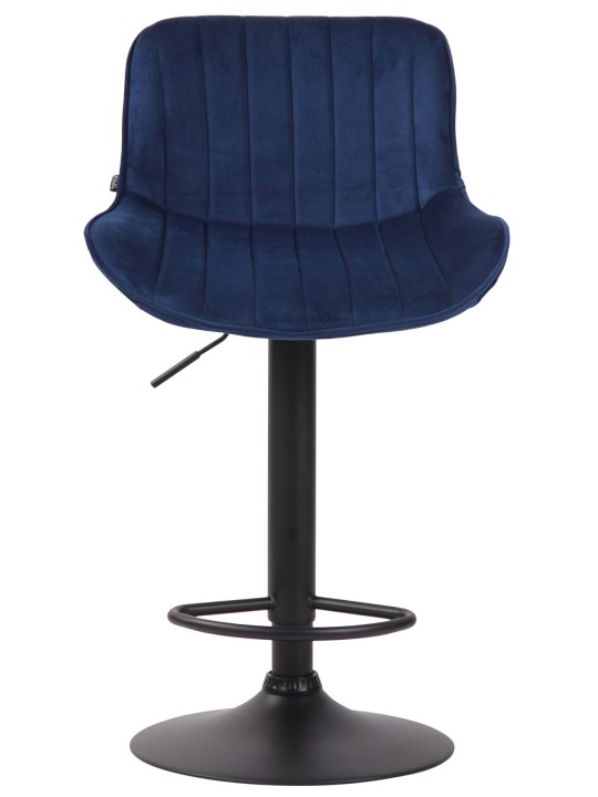 Sæt med 2 barstole Lentini fløjl, blå