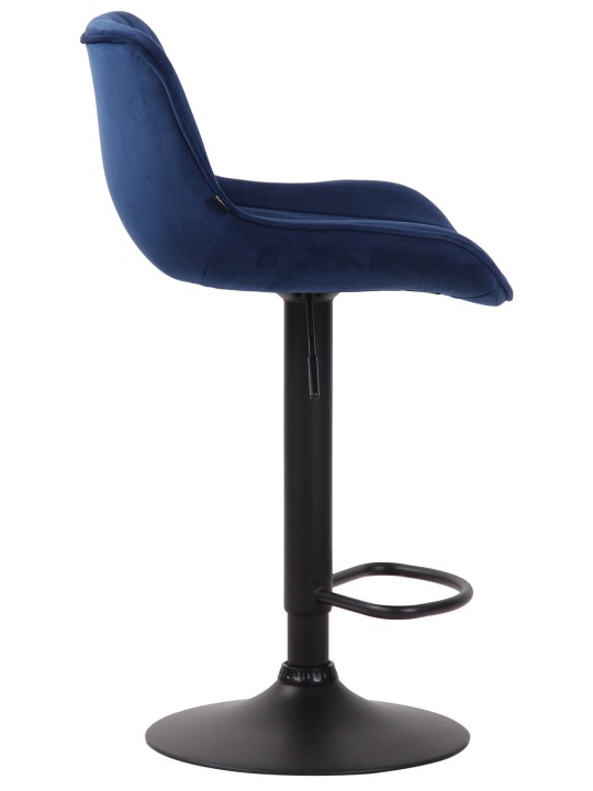 Sæt med 2 barstole Lentini fløjl, blå