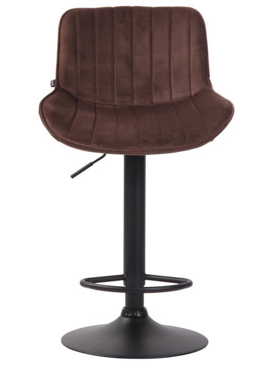 Sæt med 2 barstole Lentini fløjl, brun