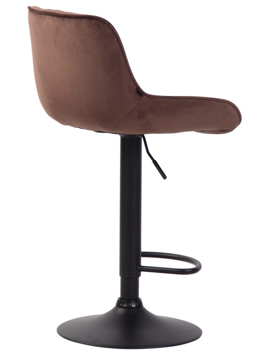 Sæt med 2 barstole Lentini fløjl, brun