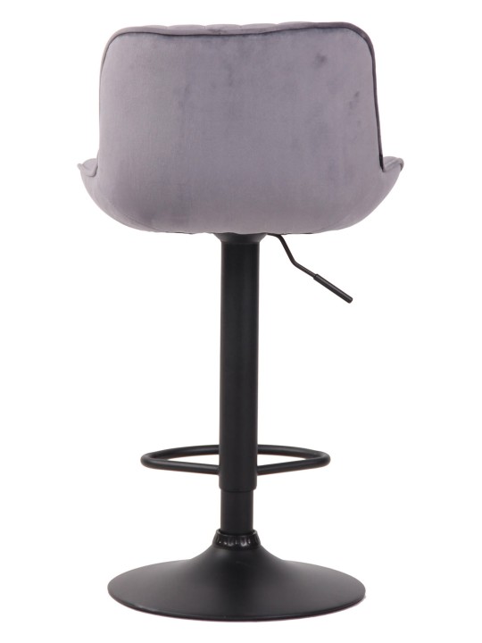 Sæt med 2 barstole Lentini fløjl, mørkegrå