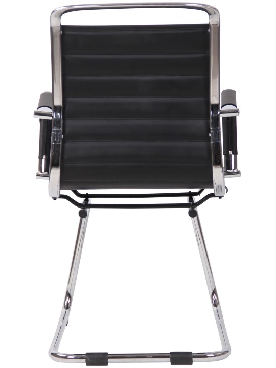 Sæt med 2 besøgsstole Balve imiteret læder, sort