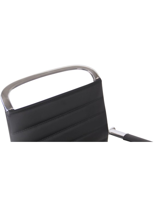 Sæt med 2 besøgsstole Balve imiteret læder, sort