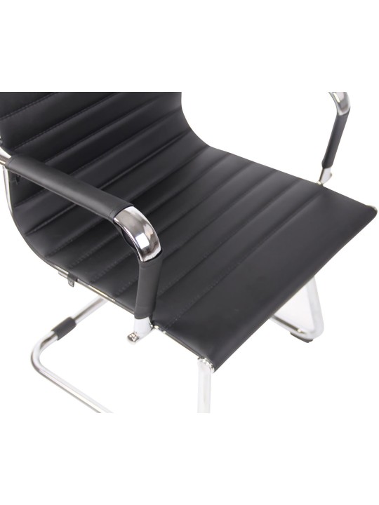 Sæt med 2 besøgsstole Balve imiteret læder, sort