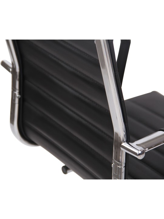 Sæt med 2 besøgsstole Balve imiteret læder, sort