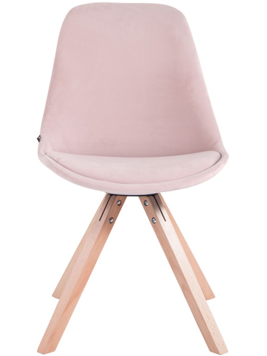 Sæt med 4 stole Toulouse velvet square natura, pink Sæt med 4 stole Toulouse velvet square natura, pink