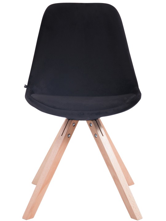 Sæt med 4 stole Toulouse velvet square natura, sort Sæt med 4 stole Toulouse velvet square natura, sort