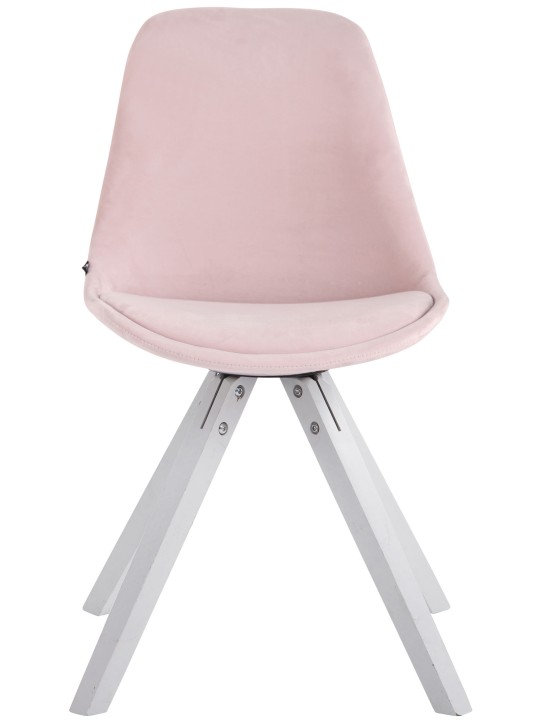 Sæt med 4 Toulouse Velvet Square Chairs, pink Sæt med 4 Toulouse Velvet Square Chairs, pink