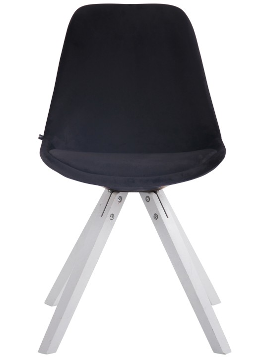 Sæt med 4 Toulouse Velvet Square Chairs, sort Sæt med 4 Toulouse Velvet Square Chairs, sort