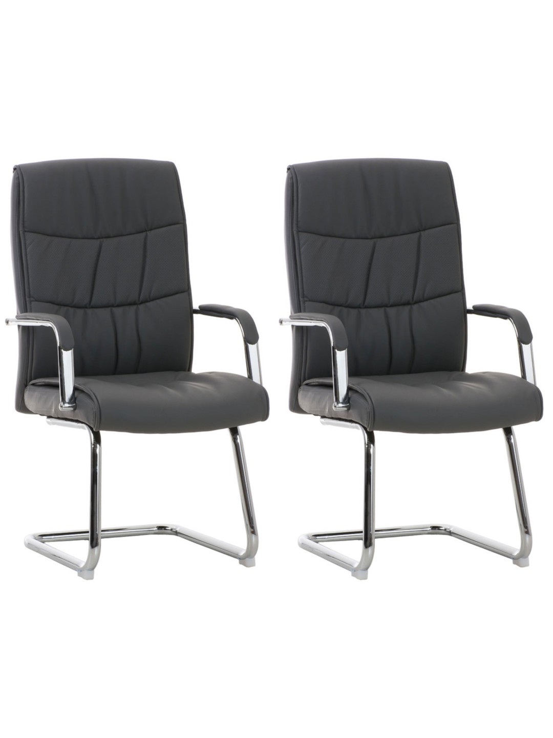 Sæt med 2 stole Caro, grå