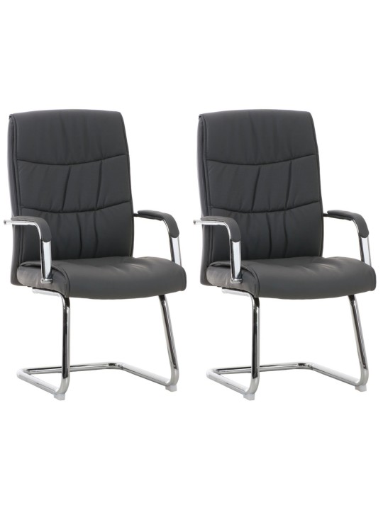 Sæt med 2 stole Caro, grå