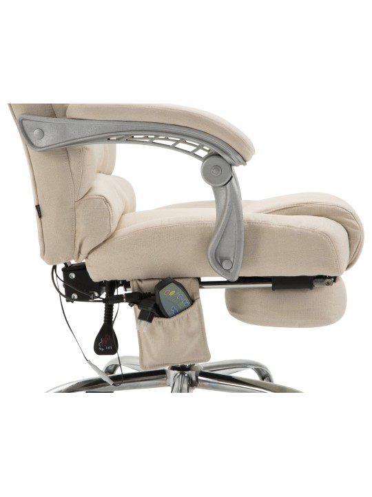 Kontorstol Pacific stof med massagefunktion, creme