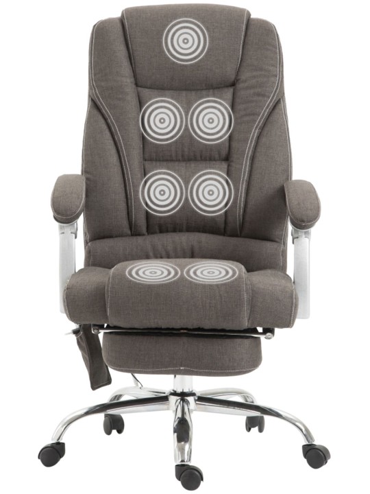 Kontorstol Pacific stof med massagefunktion, mørkegrå