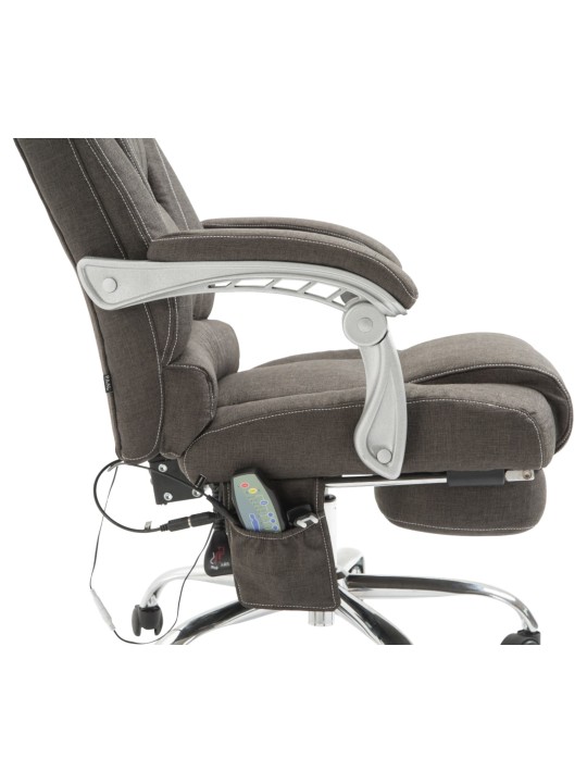 Kontorstol Pacific stof med massagefunktion, mørkegrå