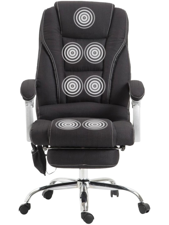 Kontorstol Pacific stof med massagefunktion, sort