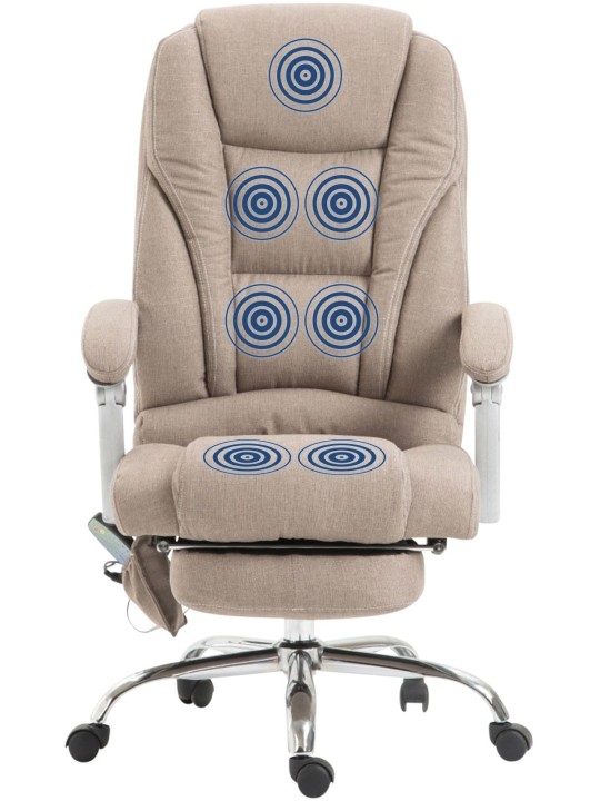 Kontorstol Pacific stof med massagefunktion, taupe
