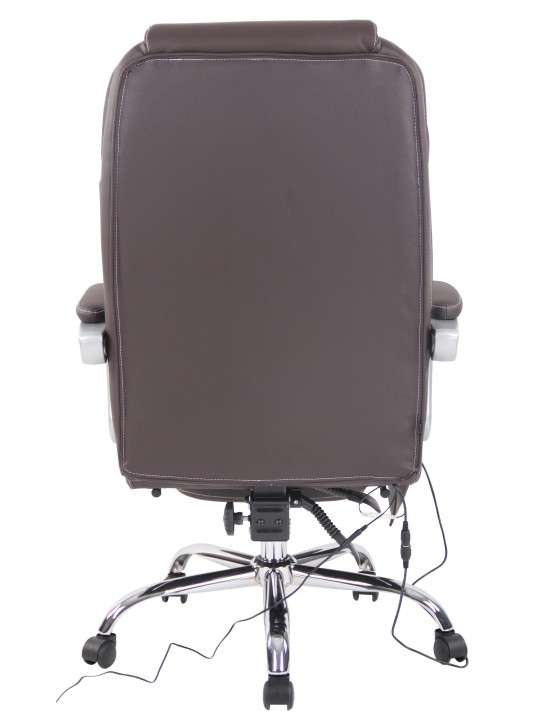 Kontorstol Pacific ægte læder med massagefunktion, brun Kontorstol Pacific ægte læder med massagefunktion, brun