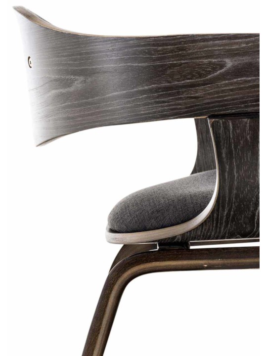 Sæt med 2 stole Kingston stof, grå/mørkegrå