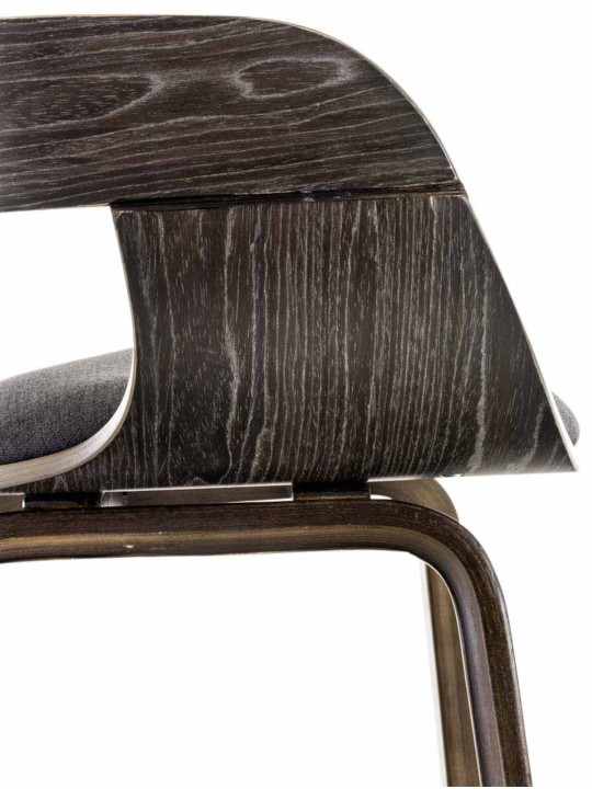 Sæt med 2 stole Kingston stof, grå/mørkegrå